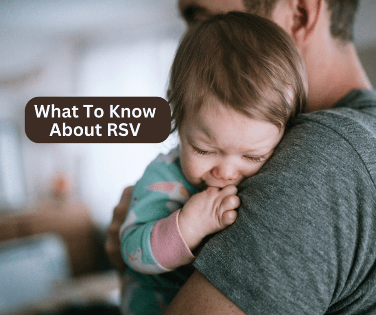 what to know about RSV - parent holding crying child