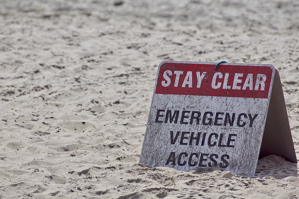 public health emergency preparedness - stay clear sign