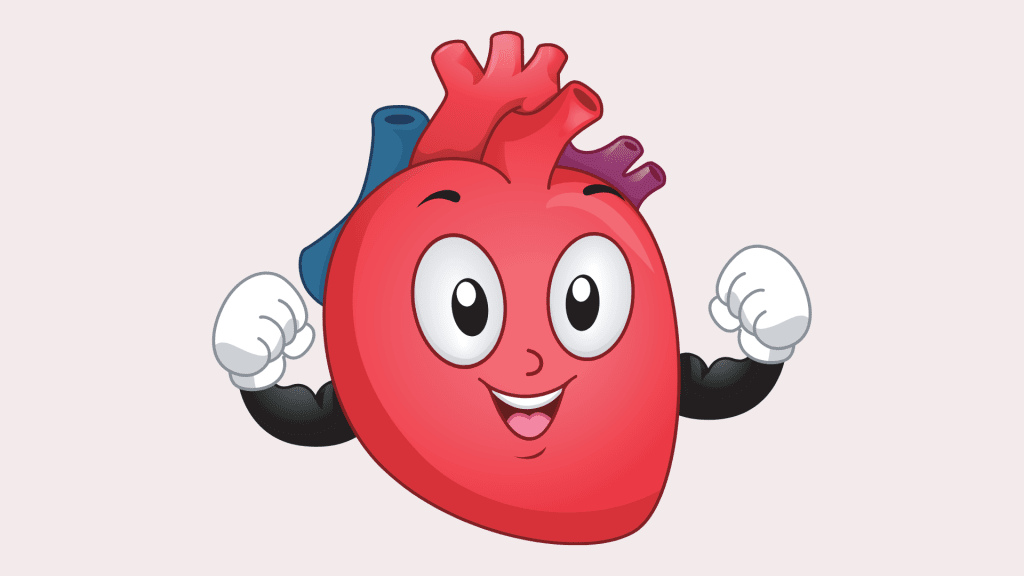 image of an anthropomorphic strong heart