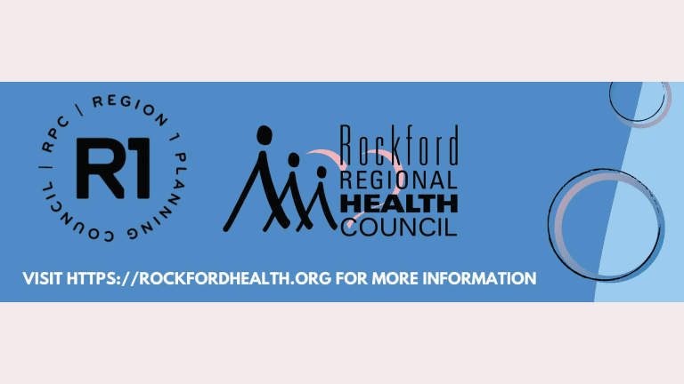 Banner for Rockford Regional Health Council. Visit: HTTPS://Rockfordhealth.org