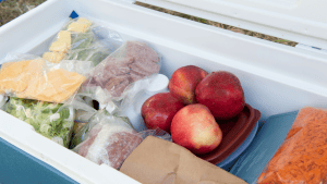 Food in a cooler