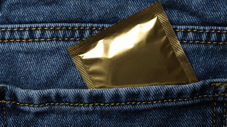 Condom in Jeans