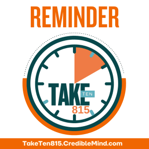 download the take ten 815 image that reads: reminder with the take ten 815 logo