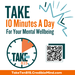 download the take ten 815 image that reads: that ten minutes a day for your mental wellbeing