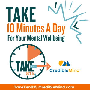 download the take ten 815 image that reads: take ten minutes a day for your mental wellbeing