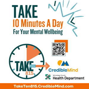 download the take ten 815 image that reads: take ten minutes a day for your mental wellbeing